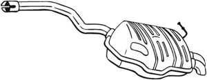 Takaäänenvaimentaja, SKODA OCTAVIA III, OCTAVIA Combi III, 1K5253609B, 1K5253609D, 1Z0253609P