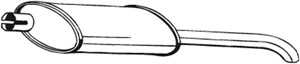 Takaäänenvaimentaja, OPEL ASTRA F, KADETT E, VAUXHALL ASTRA Mk III, ASTRA Mk Belmont II, 5852989, 90410591