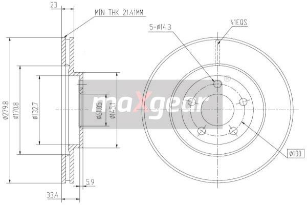 Jarrulevy MAXGEAR 19-0916