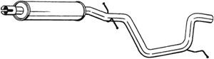Keskiäänenvaimentaja, SKODA OCTAVIA III, OCTAVIA Combi III, VW GOLF VAN Variant VI, GOLF Variant V, GOLF Variant VI, JETTA III, 1K025320