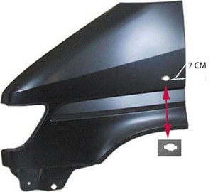 Lokasuoja, Eteen, vasen, MERCEDES-BENZ, 901 637 4601, A 901 637 4601