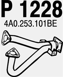 Pakoputki, Edessä, AUDI A6 C4, A6 C4 Avant, 4AO253101BE
