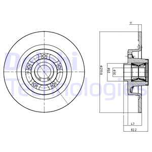 Jarrulevy DELPHI BG9023RS