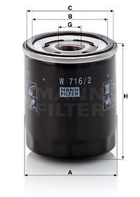 Öljynsuodatin MANN-FILTER W 716/2
