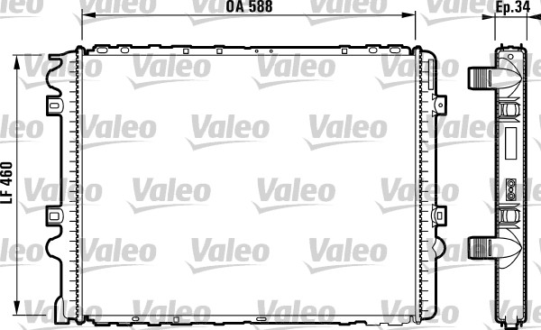 Jäähdytin,moottorin jäähdytys VALEO 732569
