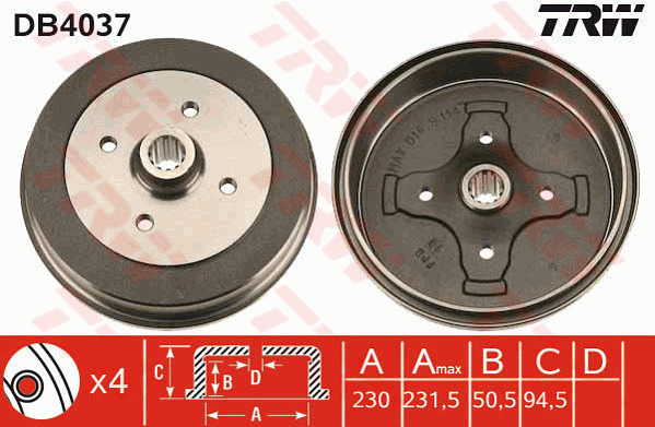 Jarrurumpu TRW DB4037