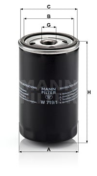 Öljynsuodatin MANN-FILTER W 719/1