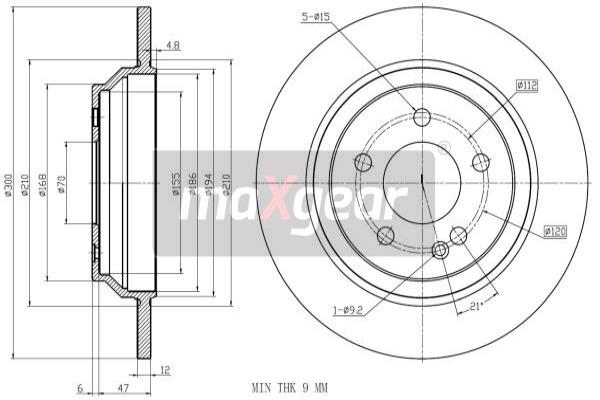 Jarrulevy MAXGEAR 19-3240