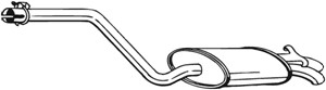 Takaäänenvaimentaja, MERCEDES-BENZ 190 [W201], 2014900901, 2014901015, 2014902015, 2014903015