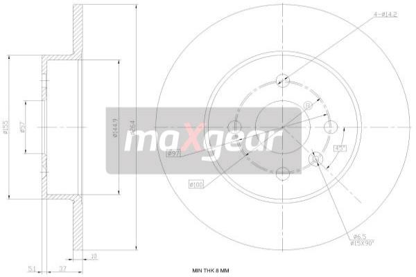 Jarrulevy MAXGEAR 19-1020