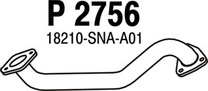 Pakoputki, Edessä, HONDA CIVIC Sedan VIII, 18210-SNA-A01