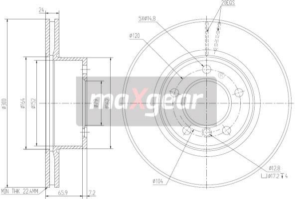 Jarrulevy MAXGEAR 19-1321MAX