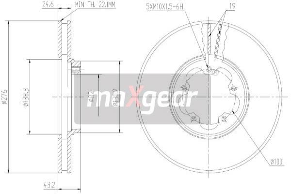 Jarrulevy MAXGEAR 19-0814