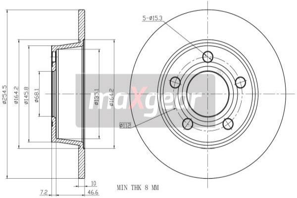Jarrulevy MAXGEAR 19-1802MAX