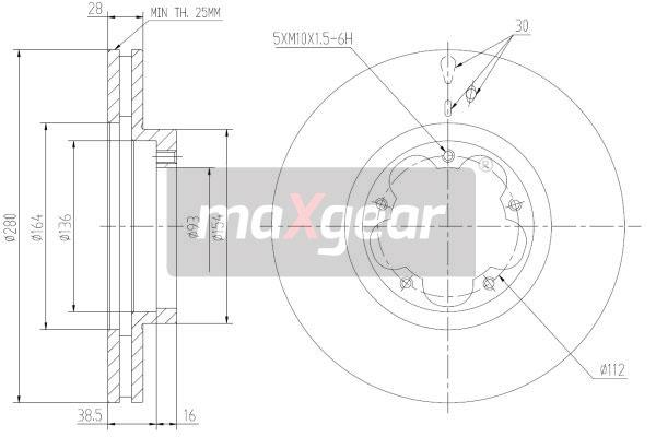 Jarrulevy MAXGEAR 19-1333