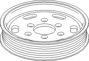 Hihnapyörä, servopumppu, AUDI,SEAT,SKODA,VW, 038 145 255A