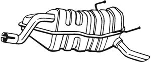 Takaäänenvaimentaja, FIAT IDEA, PUNTO, PUNTO Skåp/halvkombi, LANCIA MUSA, 46756800, 46756802, 55191324
