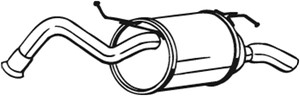 Takaäänenvaimentaja, TOYOTA YARIS, 174300N031, 174300N032, 174300N060