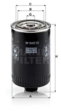 Öljynsuodatin MANN-FILTER W 940/13