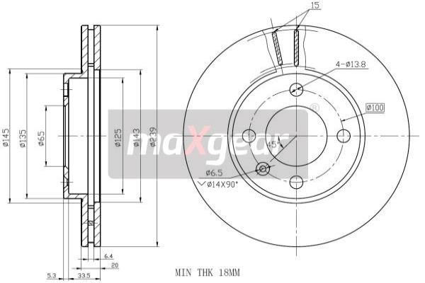 Jarrulevy MAXGEAR 19-0755