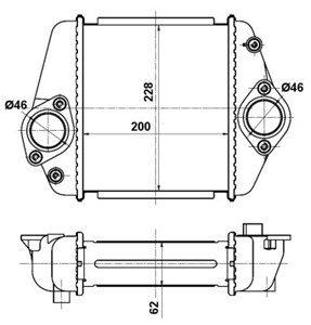 Välijäähdytin, MAZDA 6 Hatchback, 6 Kombi, 6 Sedan, CX-7, 245276, 46481588, 46520658, 7786184, 7786434, R2AX13565