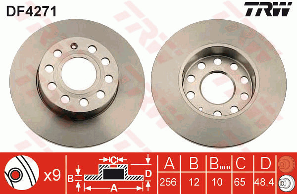 Jarrulevy TRW DF4271
