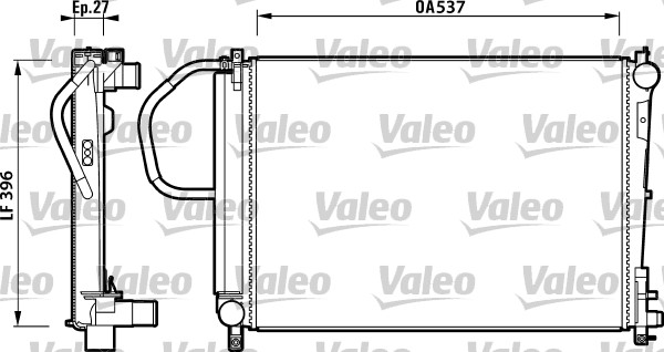 Jäähdytin,moottorin jäähdytys VALEO 732883