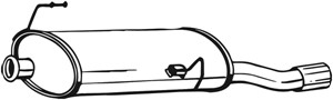 Takaäänenvaimentaja, PEUGEOT 206 Halvkombi, 206 Van, 206+, 173027, 1730EG, 1730HH