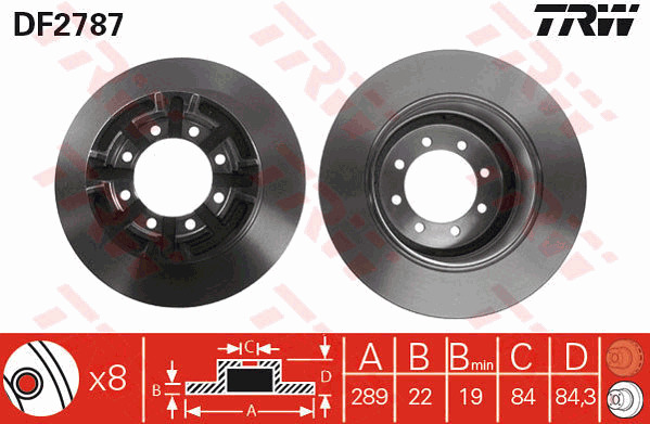 Jarrulevy TRW DF2787