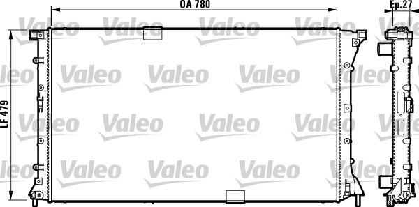 Jäähdytin,moottorin jäähdytys VALEO 732911