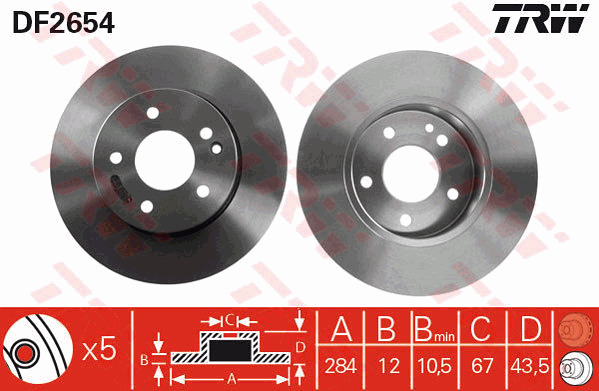 Jarrulevy TRW DF2654