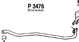 Pakoputki, Keskellä, MAZDA 6 Hatchback, 6 Sedan, 6 Station Wagon, L801-40-600, RFC5-40-600A