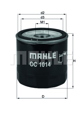 Öljynsuodatin MAHLE ORIGINAL OC 1014