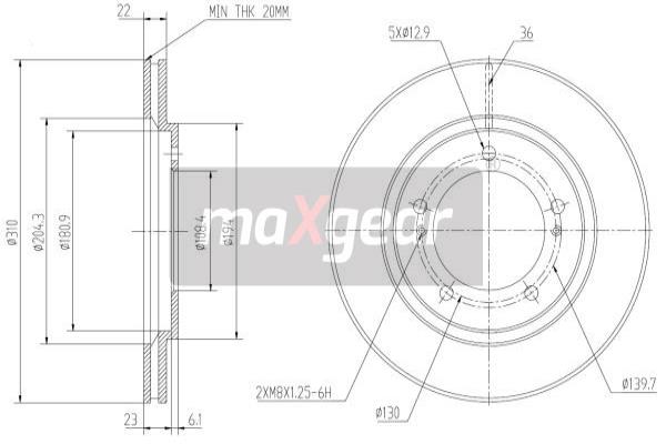 Jarrulevy MAXGEAR 19-0960