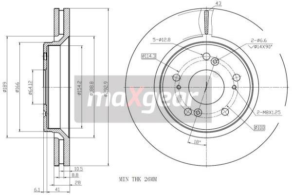Jarrulevy MAXGEAR 19-1284