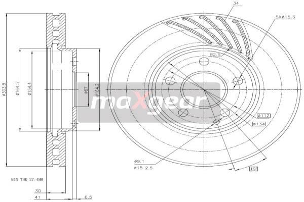 Jarrulevy MAXGEAR 19-2701