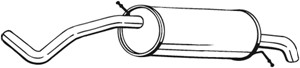 Takaäänenvaimentaja, SEAT CORDOBA, SKODA FABIA Combi I, FABIA Combi II, FABIA Praktik I, VW POLO Sedan IV, 6Q9253609AB, 6Q9253609AC, 6Q9