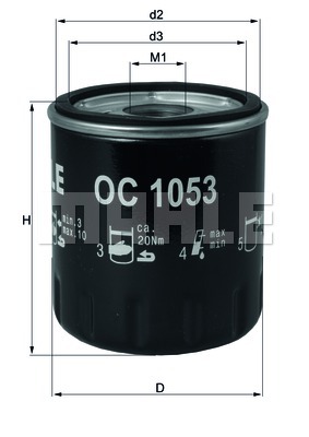 Öljynsuodatin KNECHT OC 1053