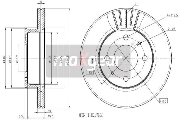 Jarrulevy MAXGEAR 19-0934