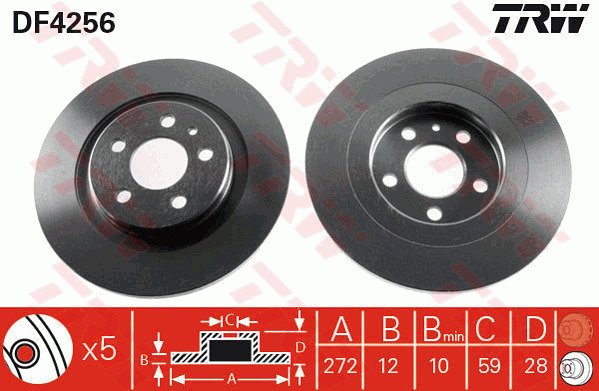 Jarrulevy TRW DF4256