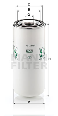 Öljynsuodatin MANN-FILTER W 13 145/1