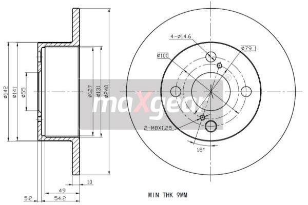 Jarrulevy MAXGEAR 19-2344