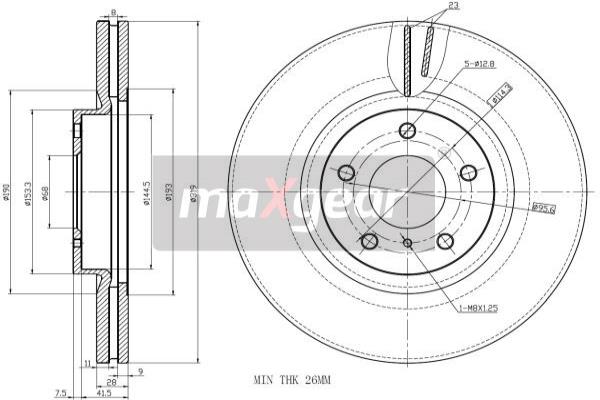 Jarrulevy MAXGEAR 19-2407