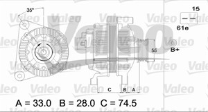 Laturi, BMW 3 [E46], 5 [E39], 5 Touring [E39], 7 [E38], X5 [E53], 12 31 2 247 389, 12 31 2 247 405, 12312247389, 12312247405