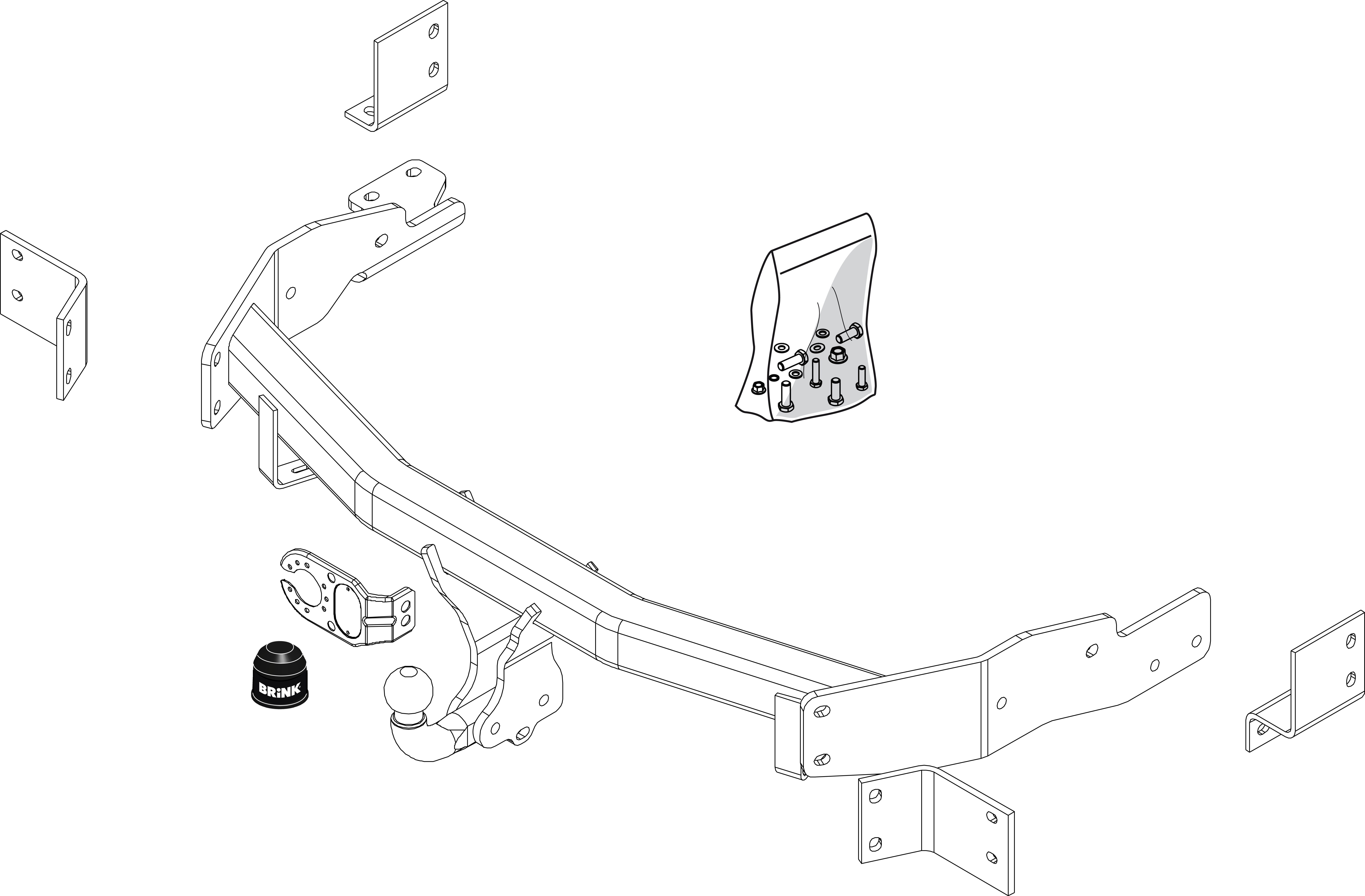 Vetokoukku BRINK 411500 Kia Sorento '02-06