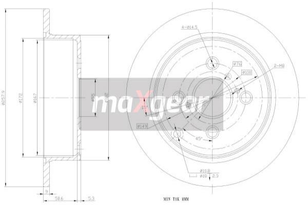 Jarrulevy MAXGEAR 19-0962