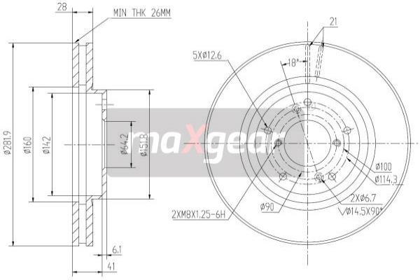 Jarrulevy MAXGEAR 19-3361