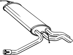 Takaäänenvaimentaja, MERCEDES-BENZ E-KLASS T-Model [S210], 2104903921