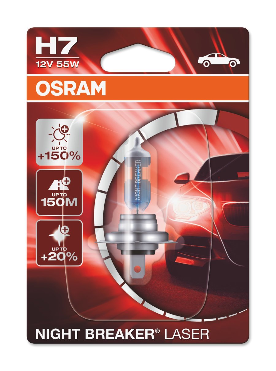 Halogeeni poltin OSRAM NIGHT BREAKER LASER 12V H7 55W
