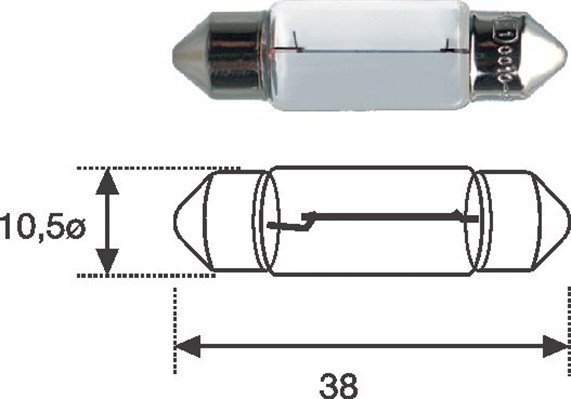 Polttimo, rekisterikilvenvalo MAGNETI MARELLI 009461100000